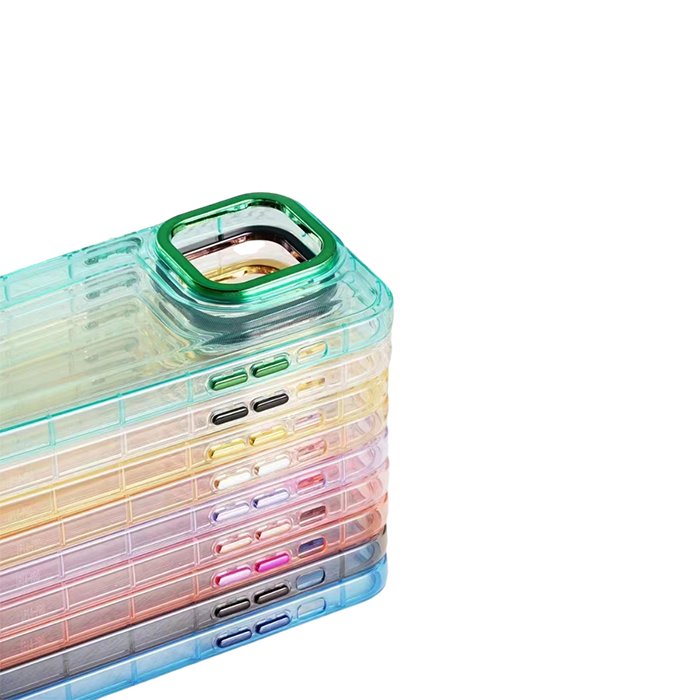 1.5mm Transparent TPU Electroplated Lens Frame Anti Drop Phone Case for iphone 15