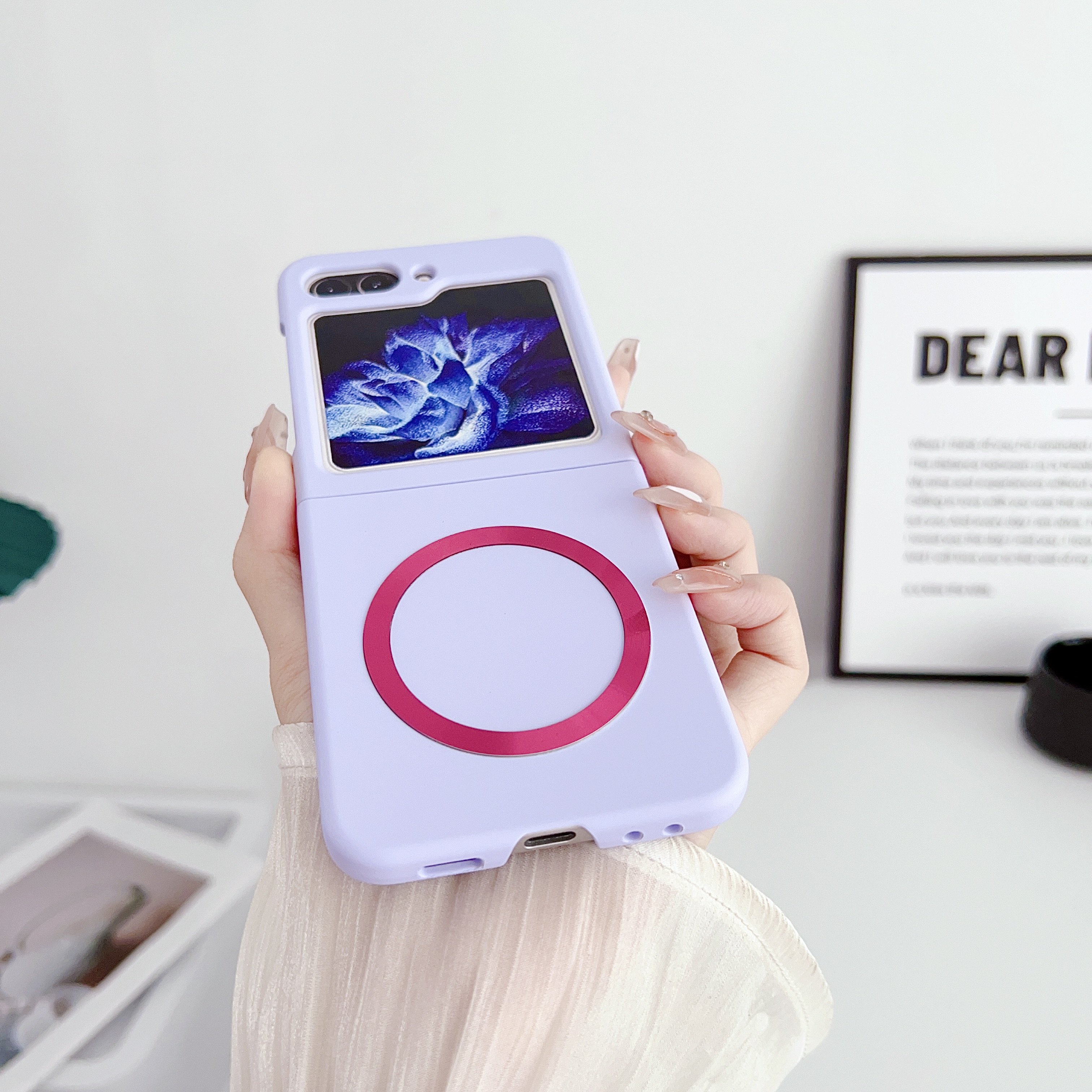 Candy Color Shockproof Protective Matte PC Back Cover Magnetic Mobile Phone Case For Samsung Galaxy Z Flip6 Flip5