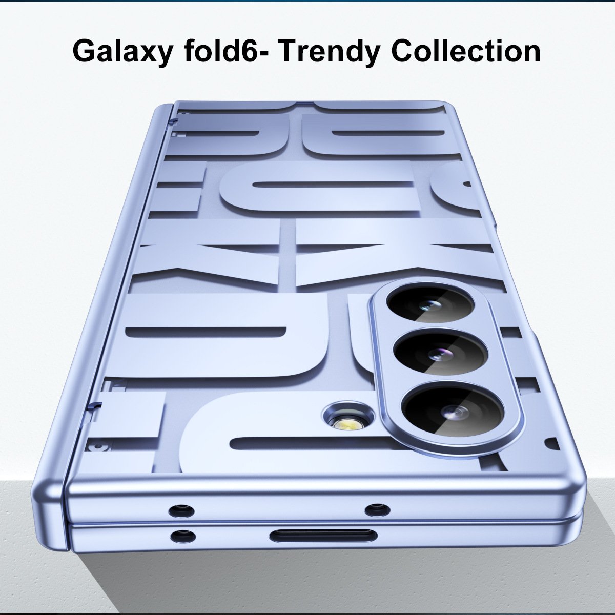 New style luxury mobile phone case for Samsung Galaxy Z fold 6 Trendy electroplated transparent fold6 hinge anti drop case