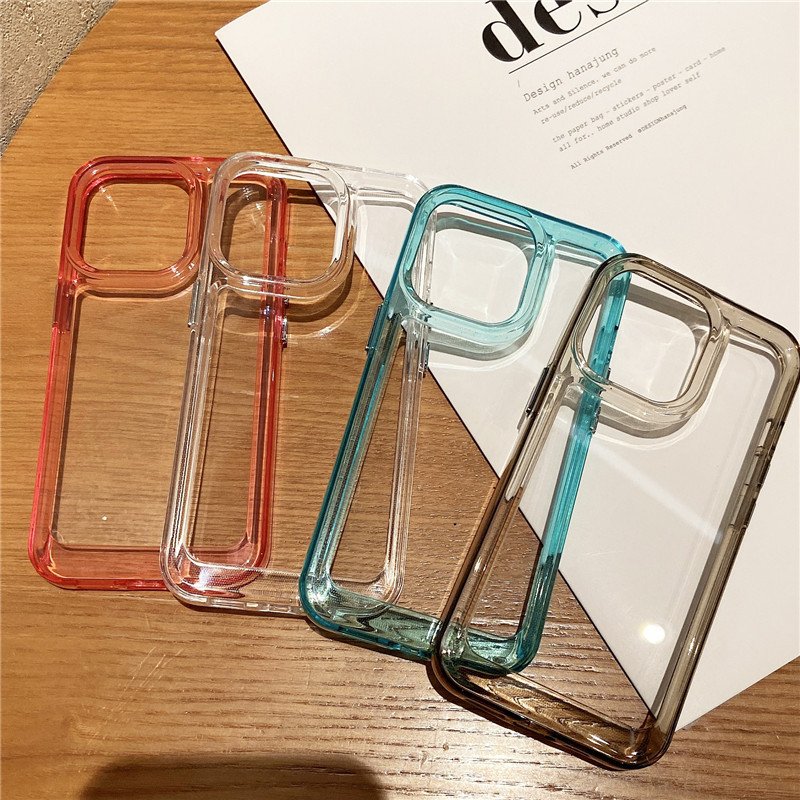Hard Acrylic+TPU Space Case Clear Slim Transparent Shockproof Back Case for iPhone 16 15 14 13 pro max XR XS MAX