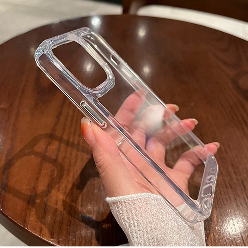 Hard Acrylic+TPU Space Case Clear Slim Transparent Shockproof Back Case for iPhone 16 15 14 13 pro max XR XS MAX