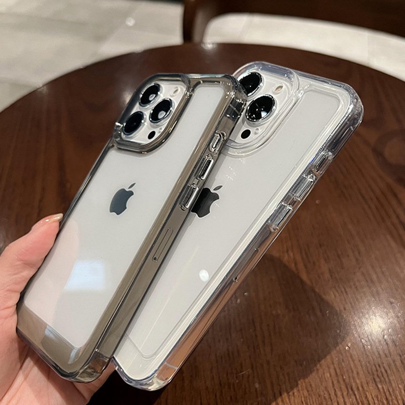 Hard Acrylic+TPU Space Case Clear Slim Transparent Shockproof Back Case for iPhone 16 15 14 13 pro max XR XS MAX