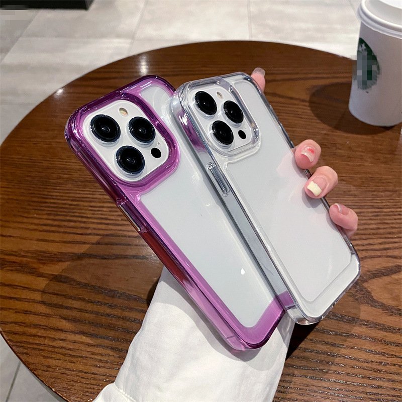 Hard Acrylic+TPU Space Case Clear Slim Transparent Shockproof Back Case for iPhone 16 15 14 13 pro max XR XS MAX