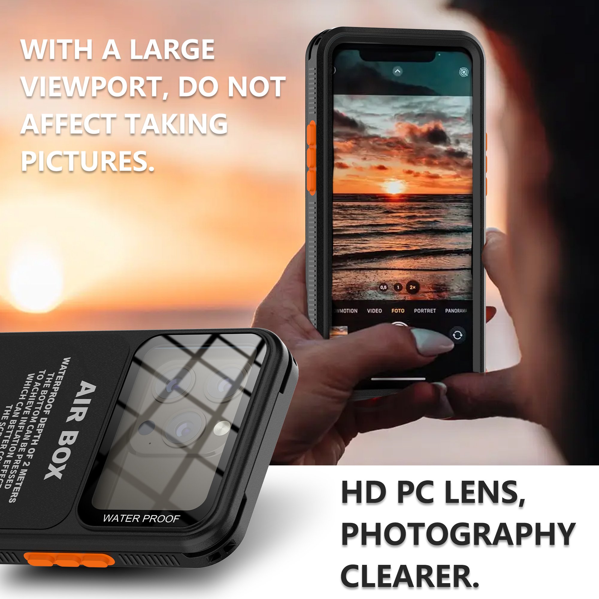 New outdoor sport Underwater photography IP68 With Lanyard 6.1 inch Universal Waterproof Phone Case For iPhone16/15/14/13/12pro