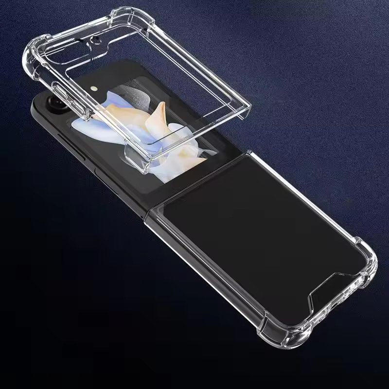 High Quality Transparent Shockproof Soft TPU + Hard Acrylic PC Cover For Samsung Z Flip6 Mobile Phone Case for Z flip 6 5 4