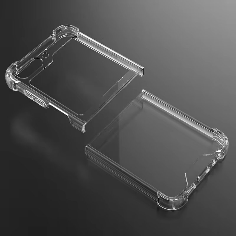 High Quality Transparent Shockproof Soft TPU + Hard Acrylic PC Cover For Samsung Z Flip6 Mobile Phone Case for Z flip 6 5 4