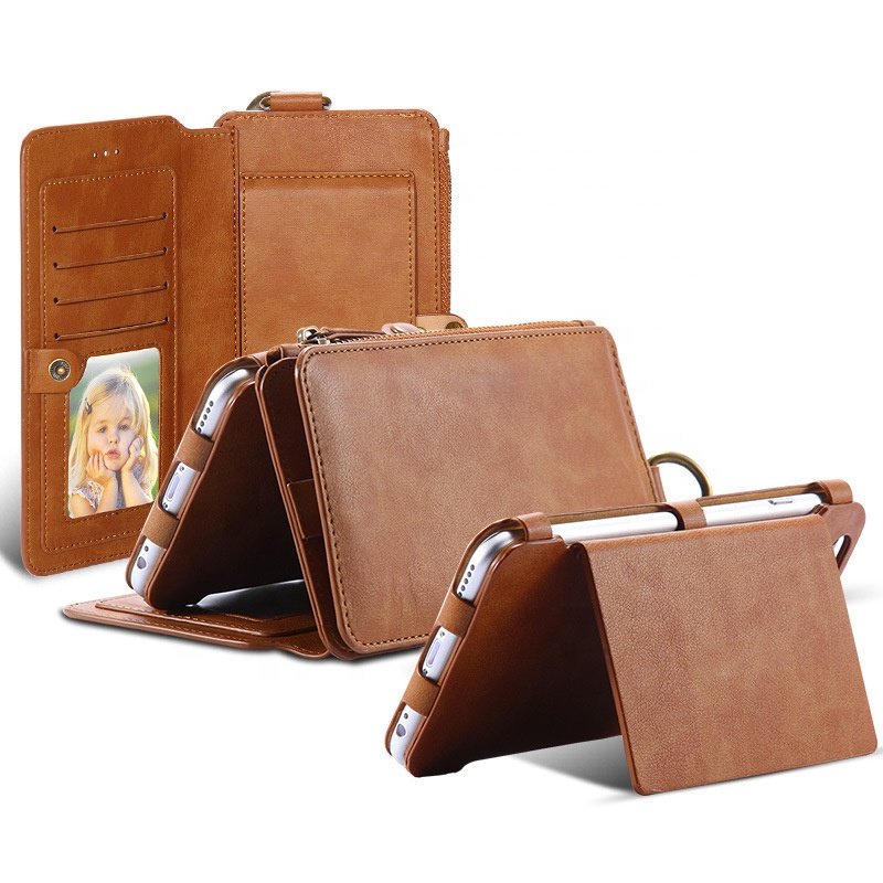 Hot Sale Leather Credit Card Mobile Wallet Multi Functional For iPhone X 7/8/6/6S/7 PLUS/8PLUS/6PLUS/5 Mobile Phone Cases