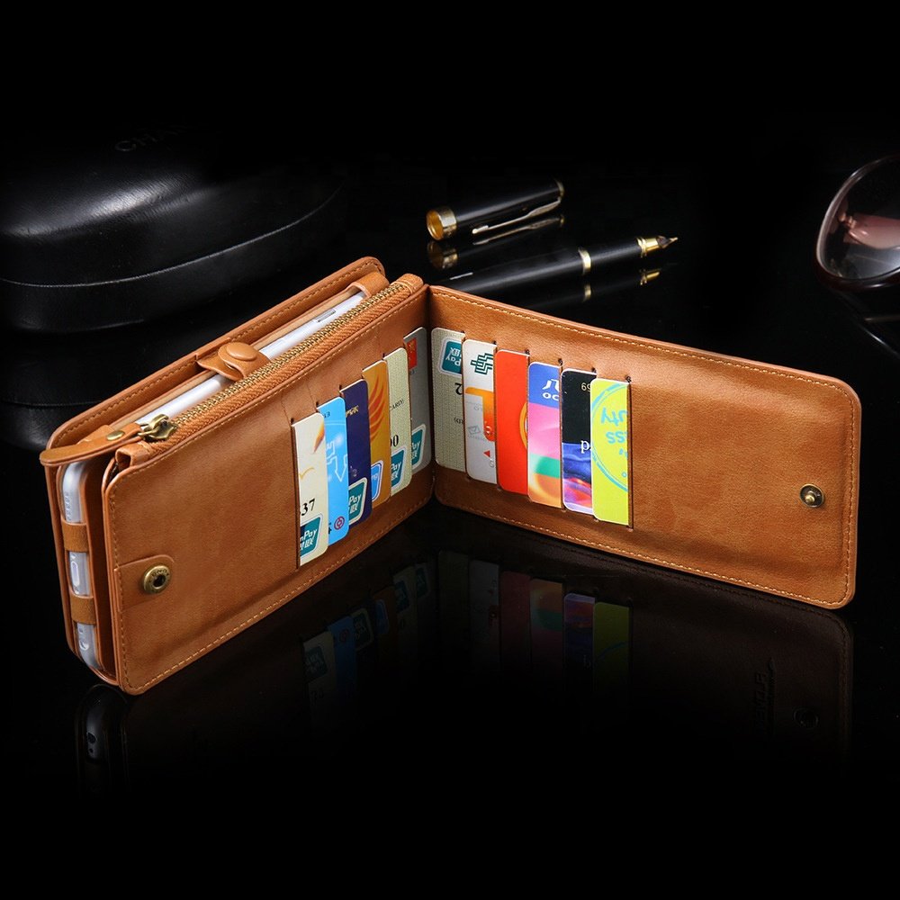 Hot Sale Leather Credit Card Mobile Wallet Multi Functional For iPhone X 7/8/6/6S/7 PLUS/8PLUS/6PLUS/5 Mobile Phone Cases