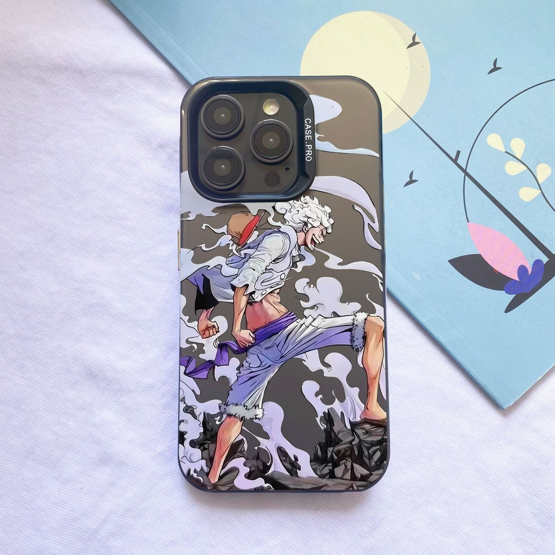 Anime One Piece Luffy Solon Silver IMD phone case for iphone 16 15 14 13 12 11 plus/pro/pro max
