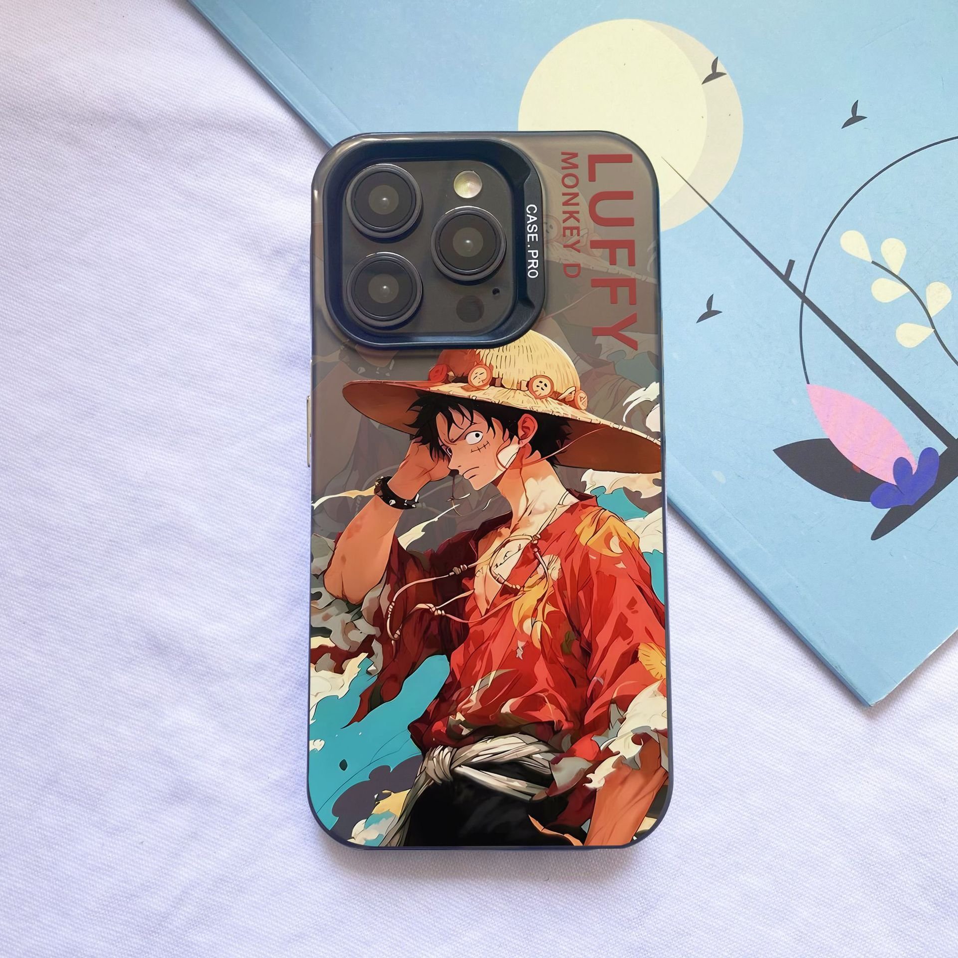 Anime One Piece Luffy Solon Silver IMD phone case for iphone 16 15 14 13 12 11 plus/pro/pro max