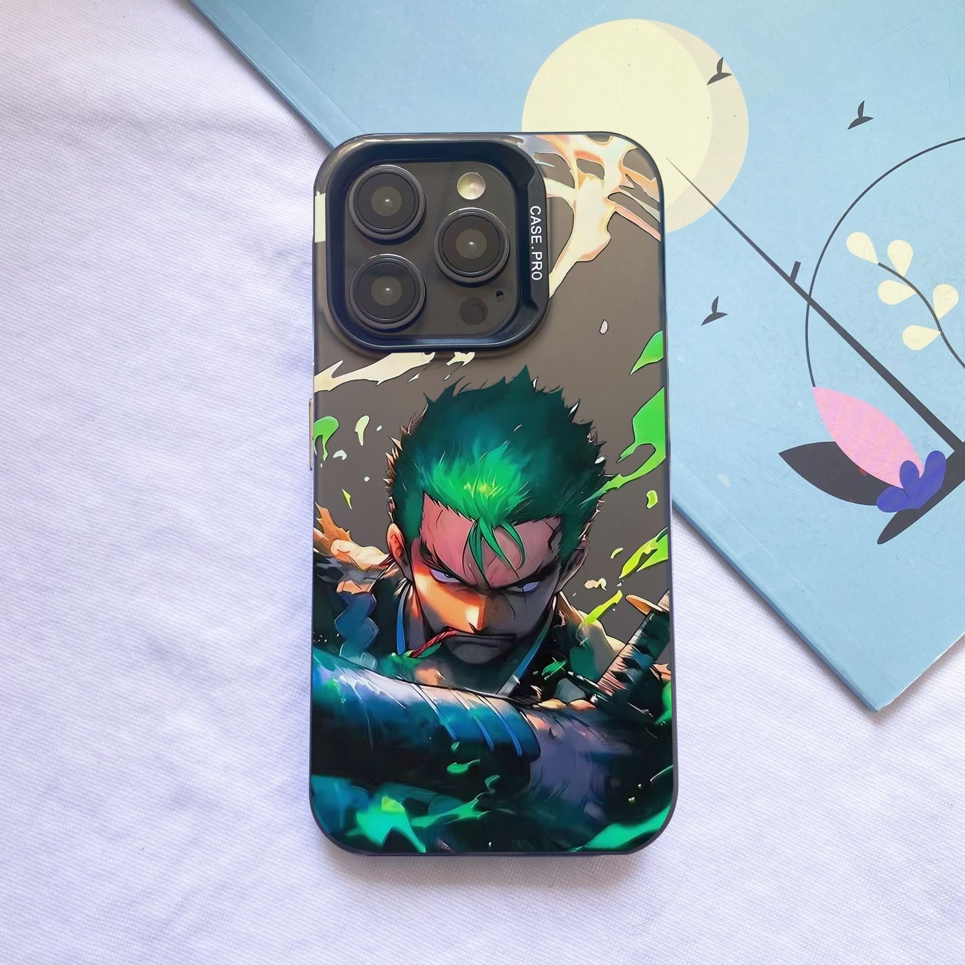 Anime One Piece Luffy Solon Silver IMD phone case for iphone 16 15 14 13 12 11 plus/pro/pro max