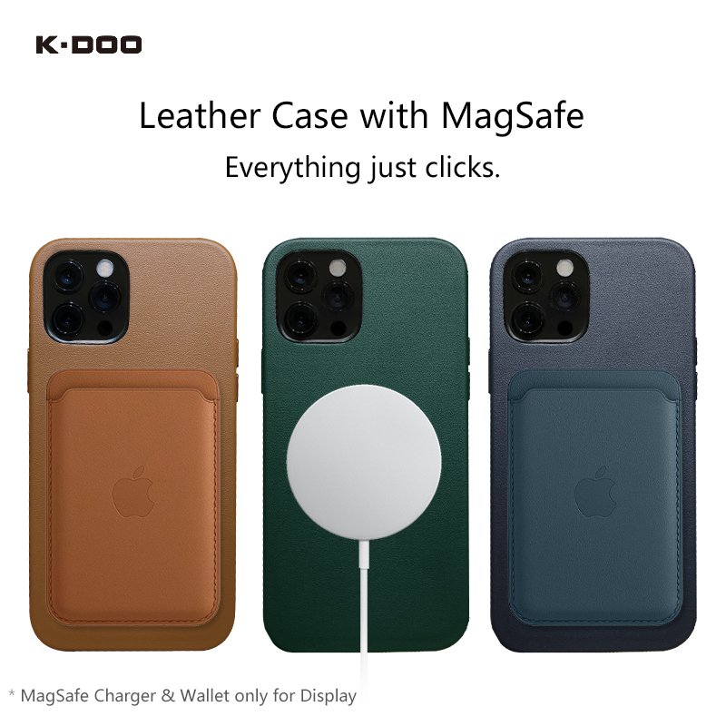 K-Doo Meg Noble Collection luxurious leather case with Mag-netic original design full covered for iphone12/12mini/12pro/12promax