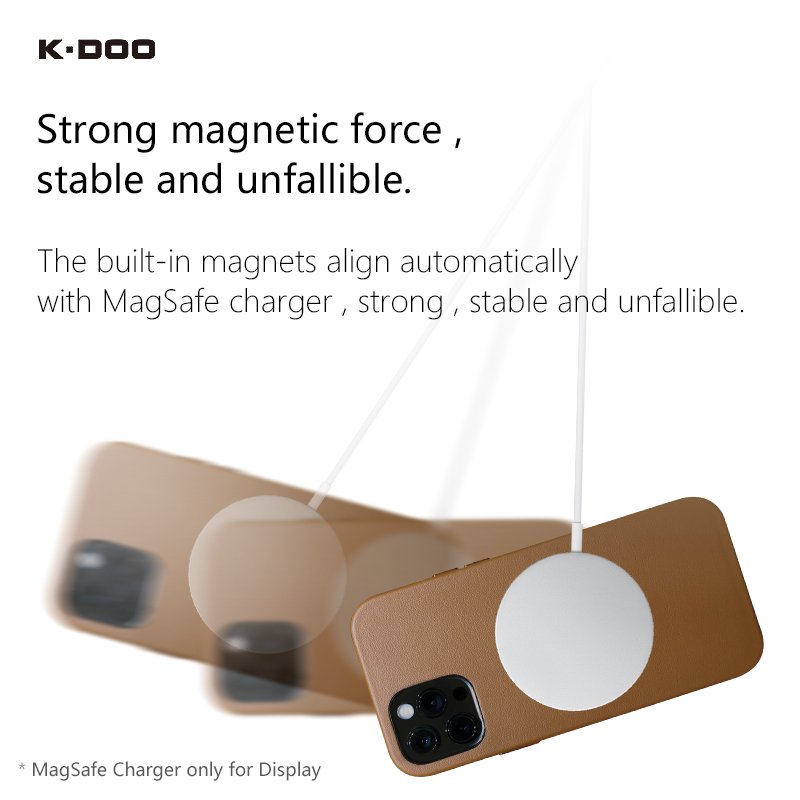 K-Doo Meg Noble Collection luxurious leather case with Mag-netic original design full covered for iphone12/12mini/12pro/12promax