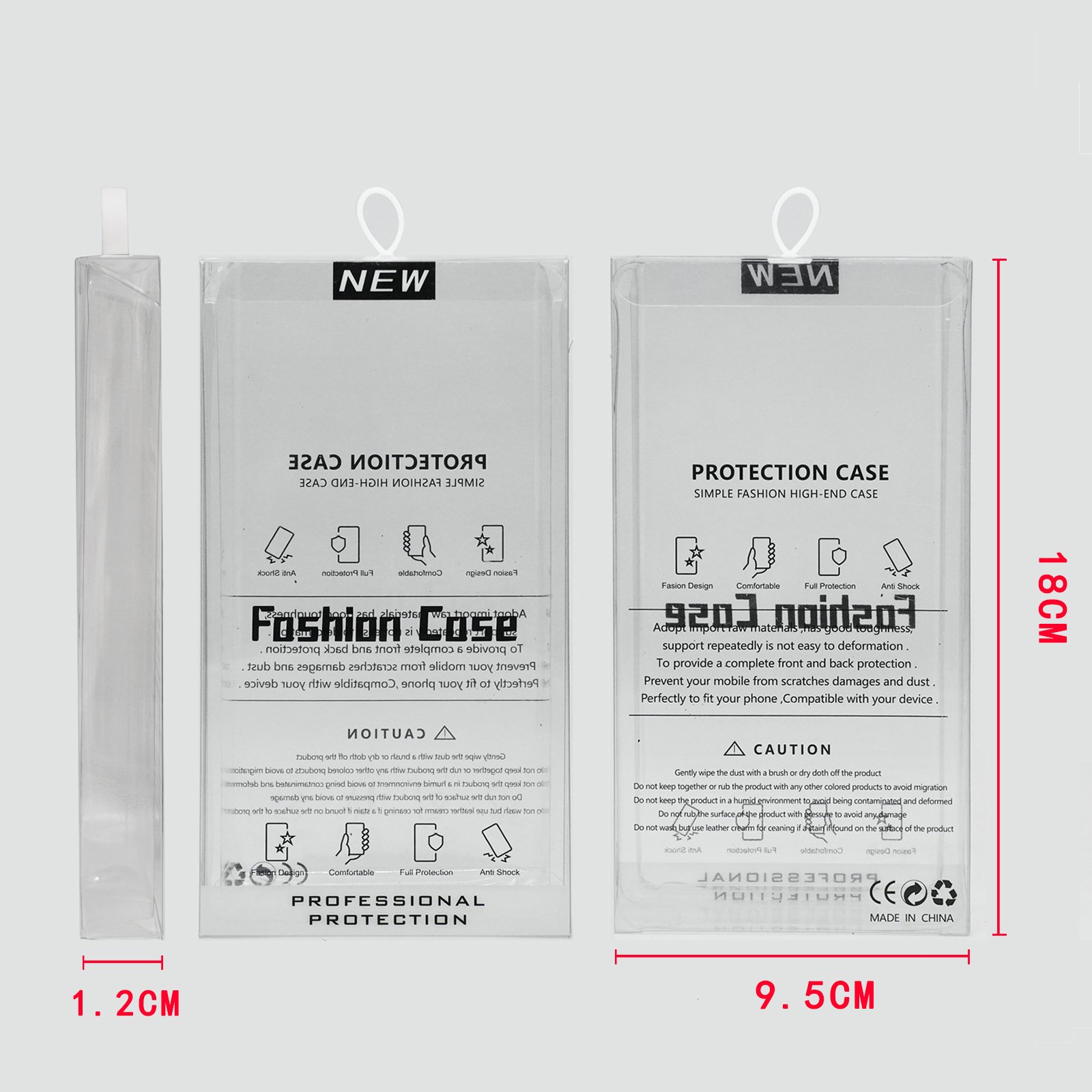 Custom Creative mobile phone case packaging printing mobile phone case retail PC Transparent packaging