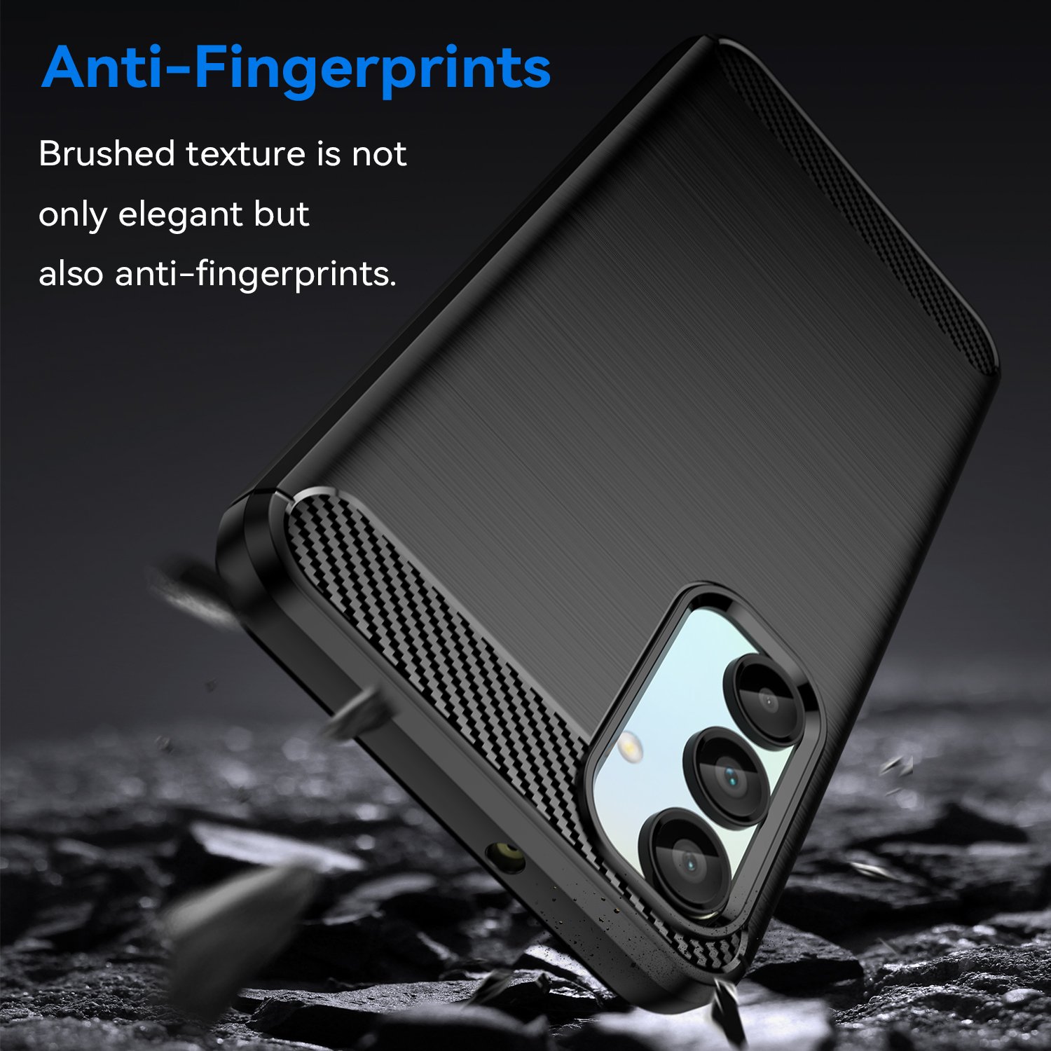 Carbon Fiber Brushed Case for Samsung Galaxy A16 A06 A55 A35 A25 A15 A05S A05 A54 A24 A53 A13 A7 2018 Soft TPU Mobile Phone Case