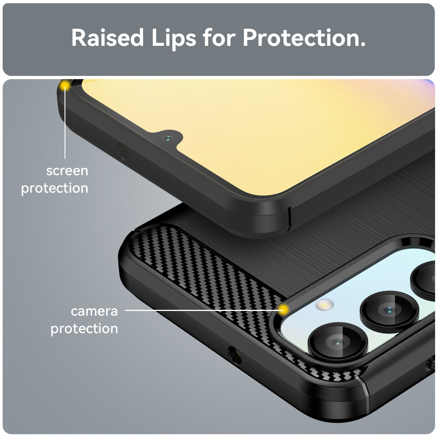 Carbon Fiber Brushed Case for Samsung Galaxy A16 A06 A55 A35 A25 A15 A05S A05 A54 A24 A53 A13 A7 2018 Soft TPU Mobile Phone Case