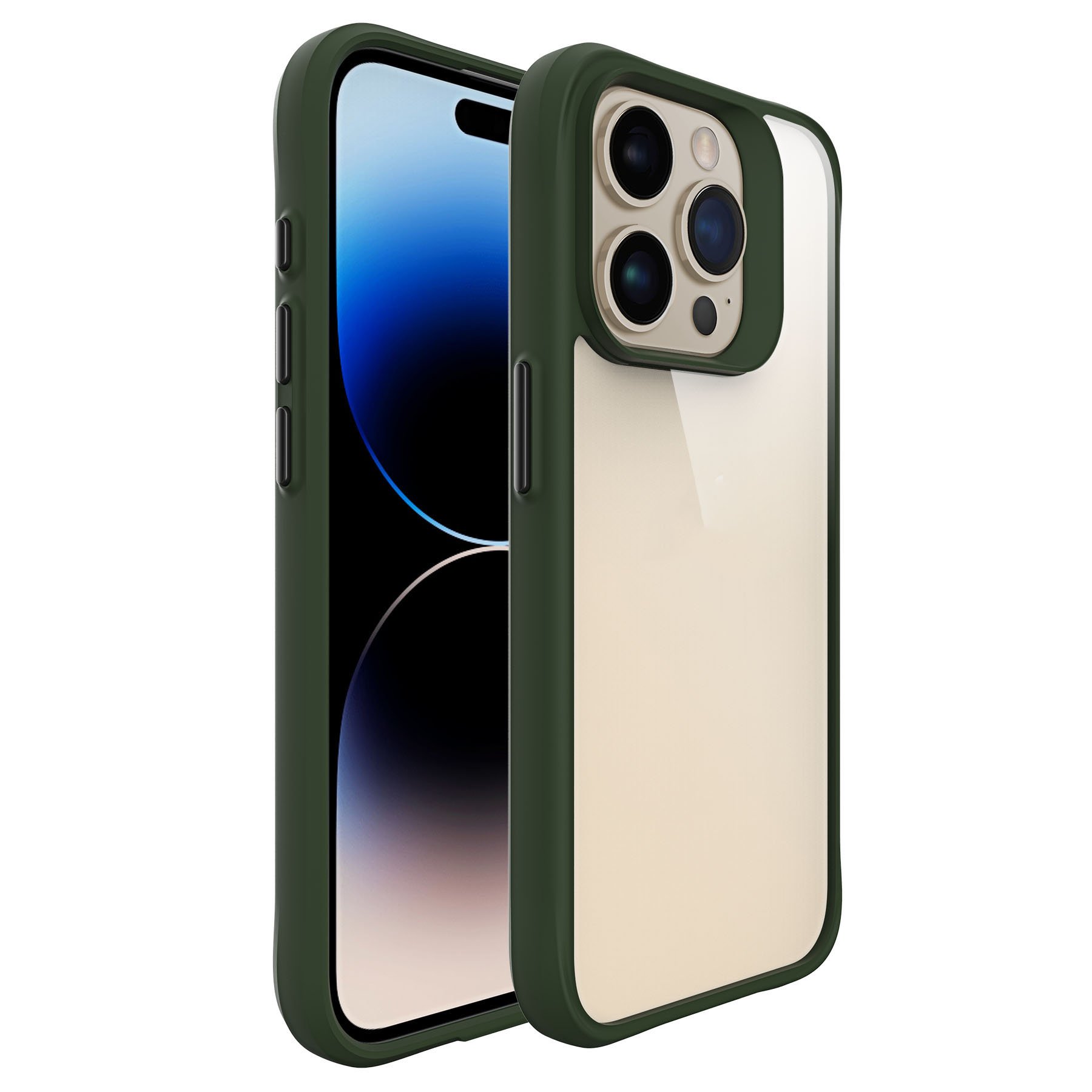 For iPhone 15 Pro Shockproof Clear Hard Back Cover Phone Case for iPhone 14 Plus 13 12 11 Pro Max Soft TPU Bumper Phone Shell