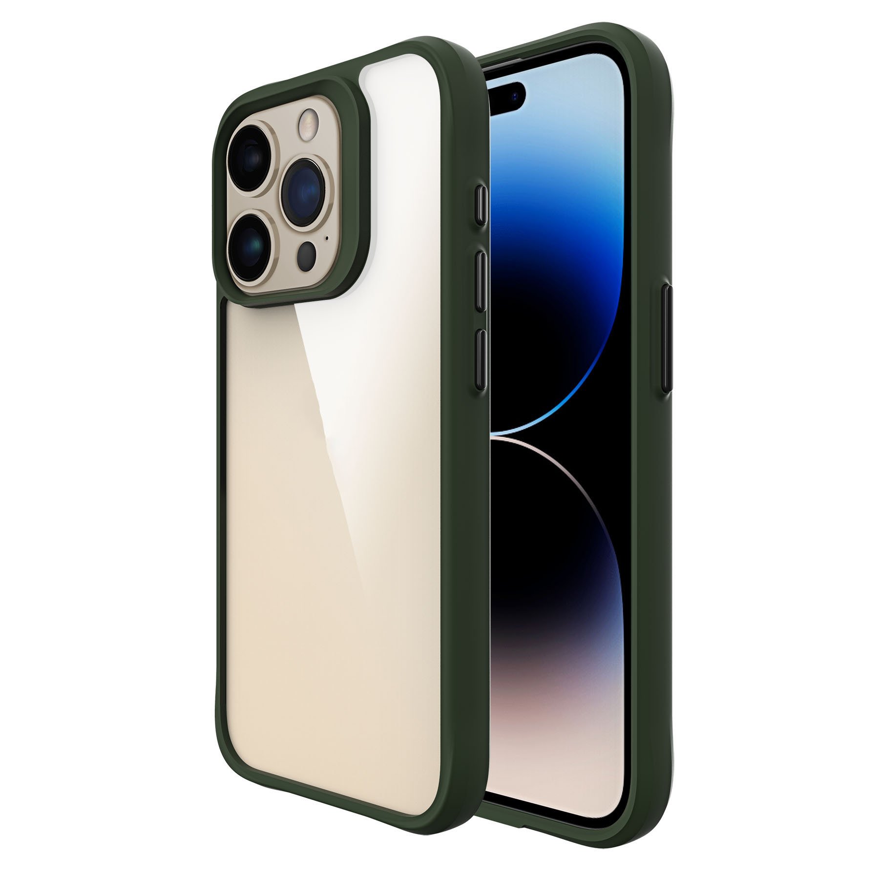 For iPhone 15 Pro Shockproof Clear Hard Back Cover Phone Case for iPhone 14 Plus 13 12 11 Pro Max Soft TPU Bumper Phone Shell