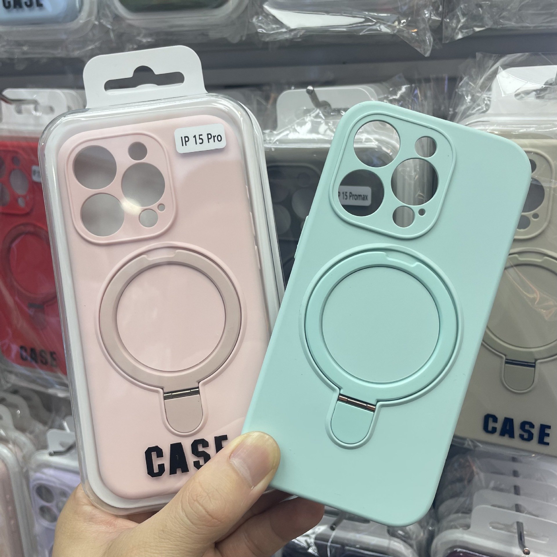 For iPhone 15 Case Silicone Cover with Invisible Kickstand Magnetic Charging Mobile Phone Case for iPhone 15 Pro MAX 14 13 12