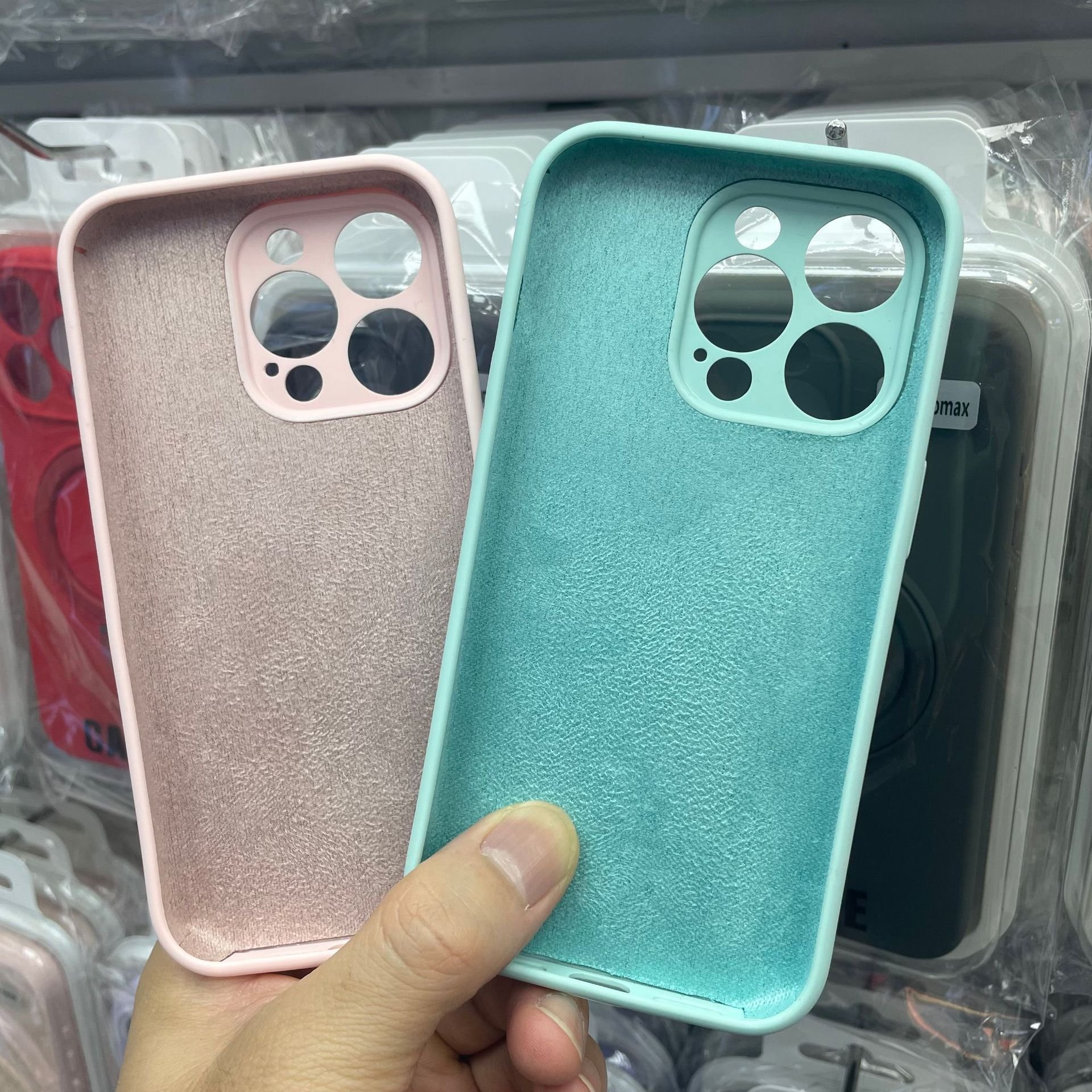 For iPhone 15 Case Silicone Cover with Invisible Kickstand Magnetic Charging Mobile Phone Case for iPhone 15 Pro MAX 14 13 12