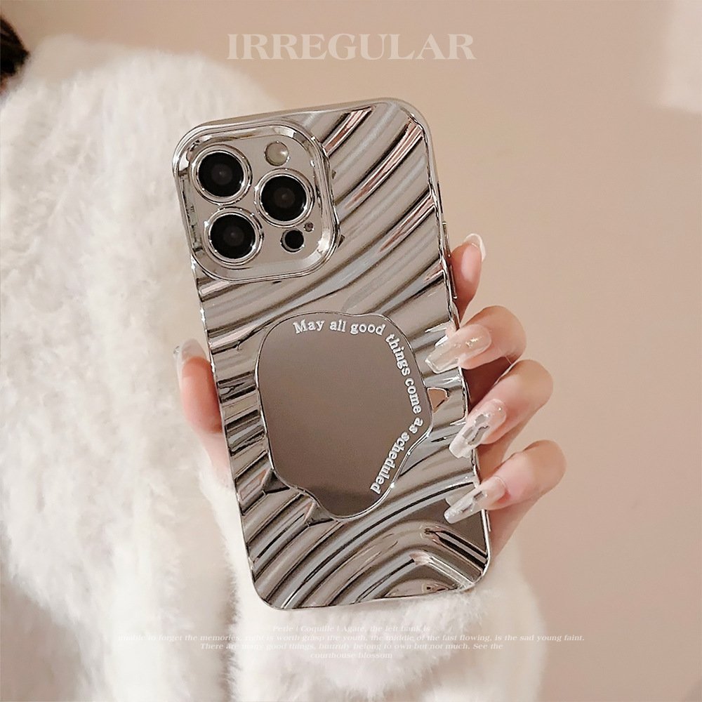 Quality Branded Smart Flip Tempered Glass Mirror Pearl Phone Back Cover Make Up Mobile Case For Samsung A70 S21 Ultra 5g