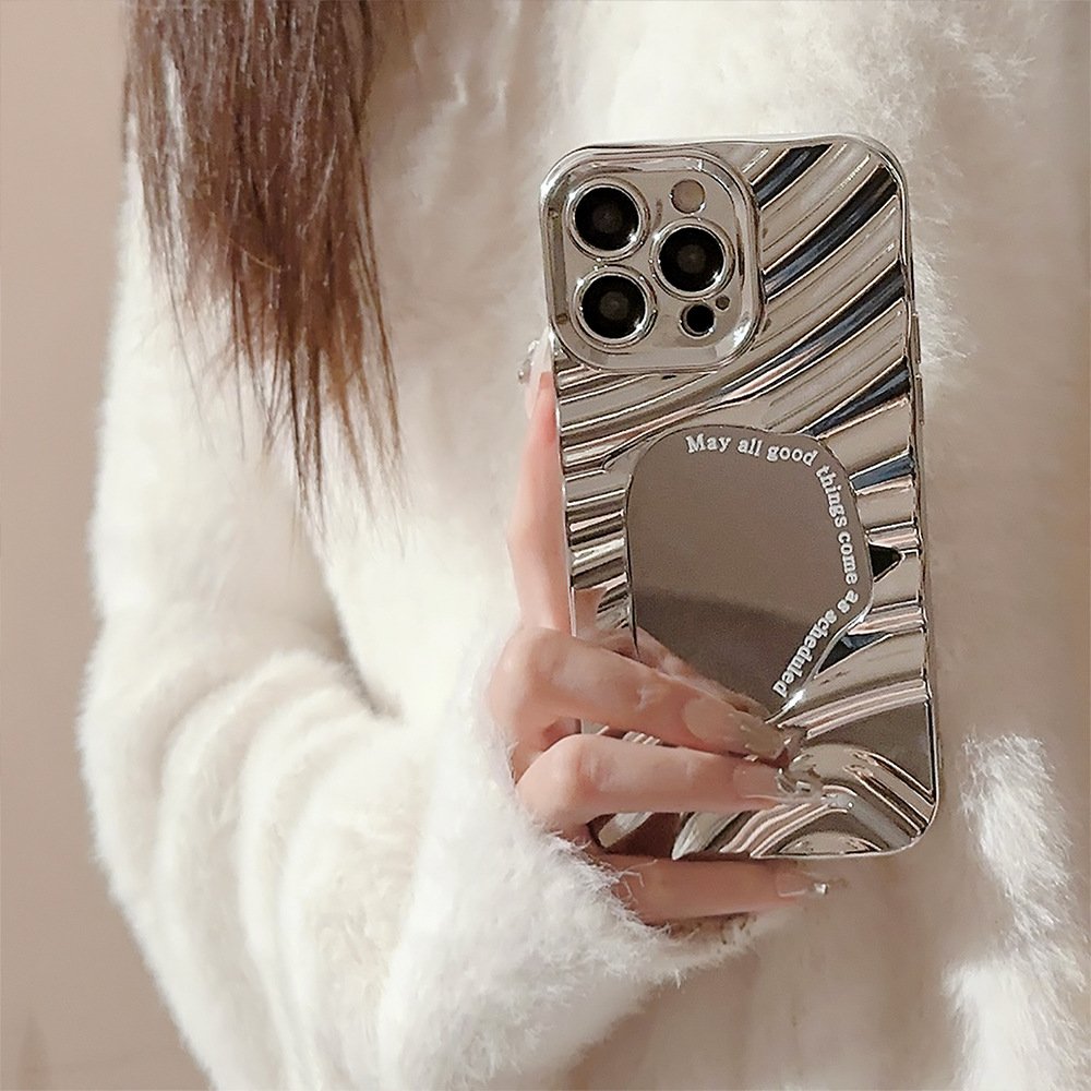 Quality Branded Smart Flip Tempered Glass Mirror Pearl Phone Back Cover Make Up Mobile Case For Samsung A70 S21 Ultra 5g