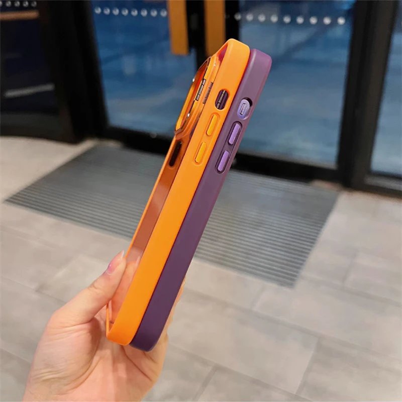 OEM Shockproof Metal Bracket Lens Protector Mobile Phone Case for iPhone 15 14 13 Pro Max