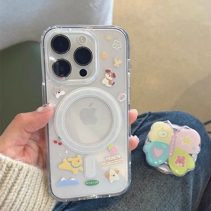 iPhone high quality clear magnetic phone case custom for Phone Sublimation Phone Case Blank Magnetic suction shell