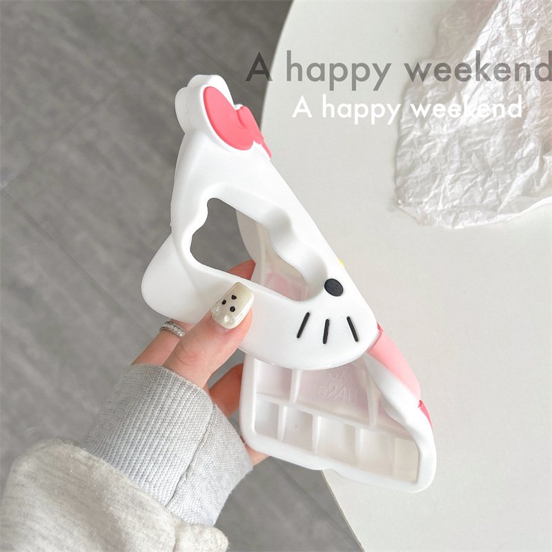 Tong-Seok Ma's same cute three-dimensional cartoon kt cat phone case for iphone 11 12 13 14 15 promax silicone phone accessories