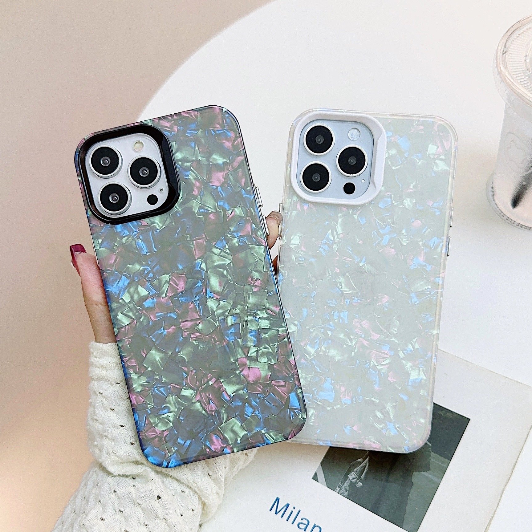 USLION Shell Style Mobile Phone Case Phone Cover TPU Material Cell Phone Back Protective Case