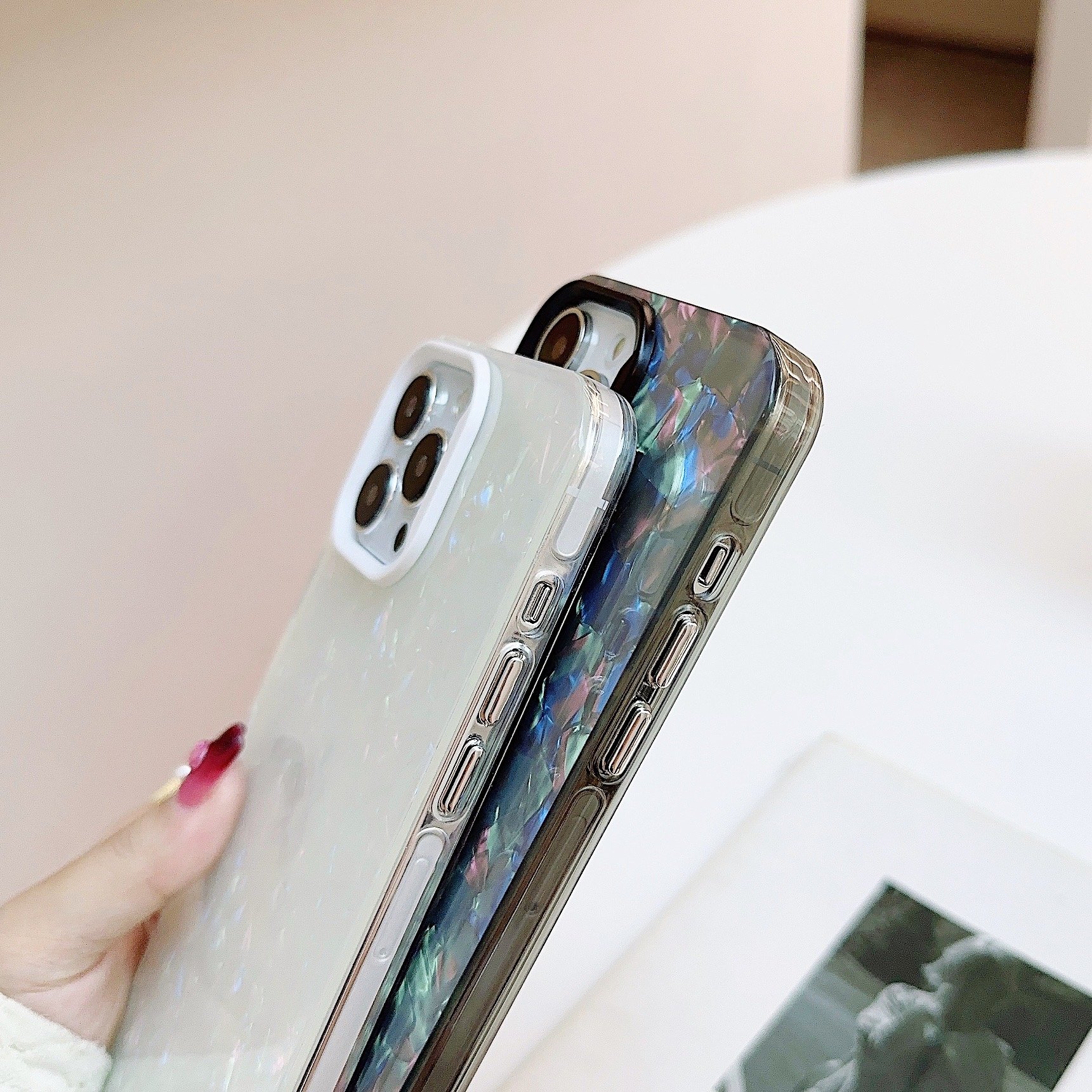 USLION Shell Style Mobile Phone Case Phone Cover TPU Material Cell Phone Back Protective Case