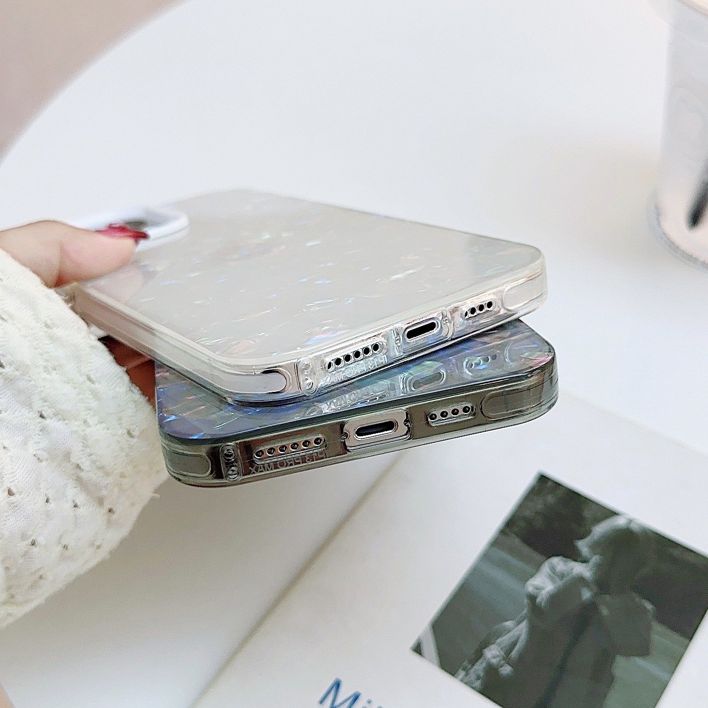 USLION Shell Style Mobile Phone Case Phone Cover TPU Material Cell Phone Back Protective Case