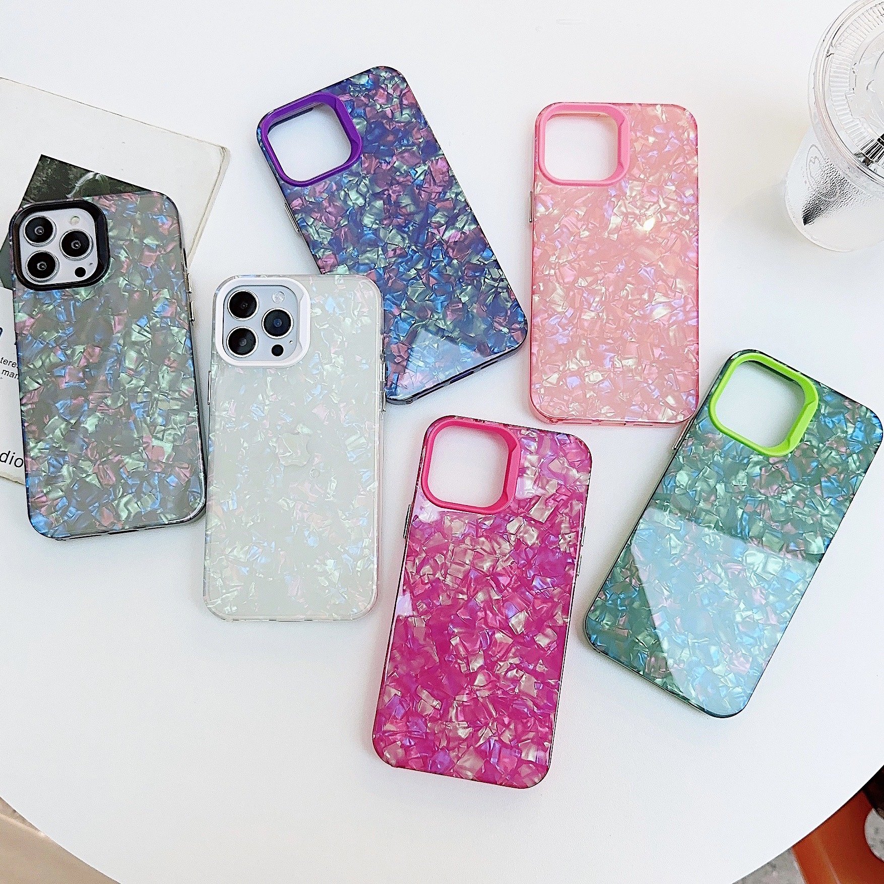 USLION Shell Style Mobile Phone Case Phone Cover TPU Material Cell Phone Back Protective Case