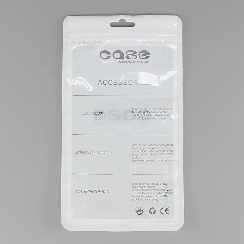 Reusable Retail Plastic Packaging Bags Plastic Phone Case Bag Package for iPhone Xiaomi Mobile Phone Cases Cover