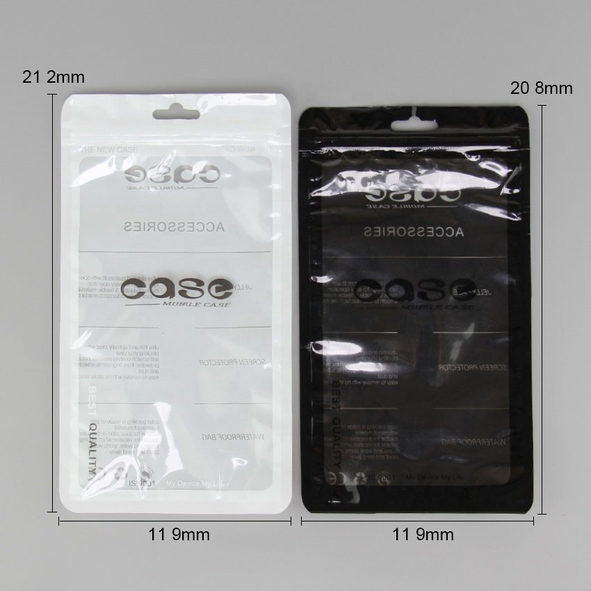 Reusable Retail Plastic Packaging Bags Plastic Phone Case Bag Package for iPhone Xiaomi Mobile Phone Cases Cover