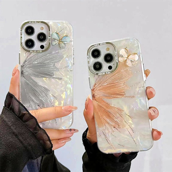 Korean Style Design Rose Flower Bowknot mobile phone case for iPhone 8 plus XS XR 11 12 13 14 15 pro max butterfly back cover