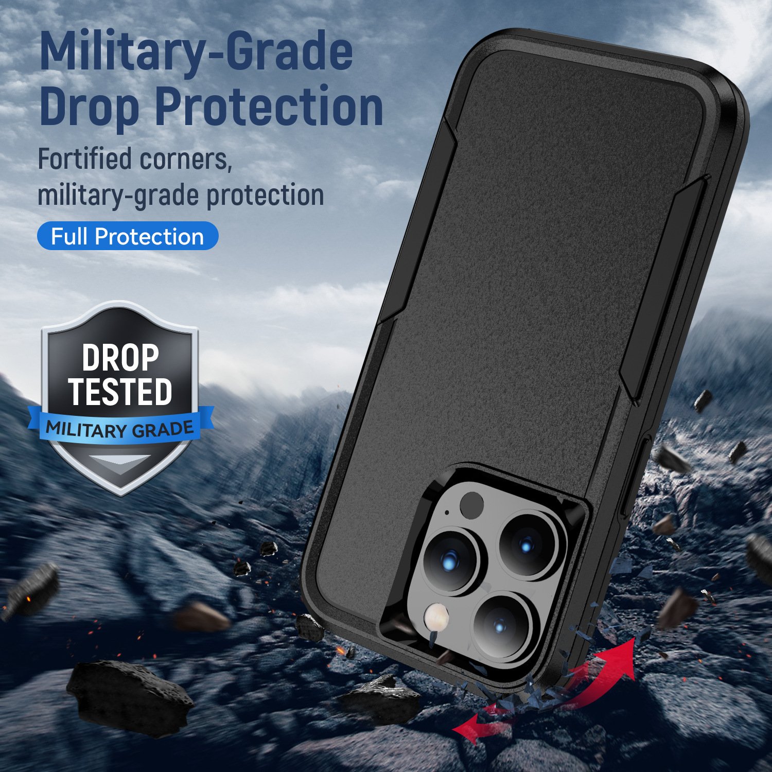 Amazon Hot 2022 Heavy Duty Armor Case for iPhone14 Military-Grade Drop Protection Shockproof Protective Phone Case For iPhone 14