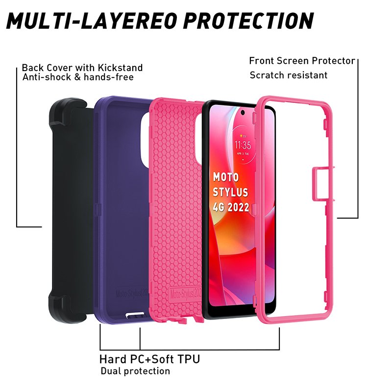 High Quality Phone Cover For Moto Stylus 4G 2022 Defender Otterboxer Case Shockproof Hard Phone Case