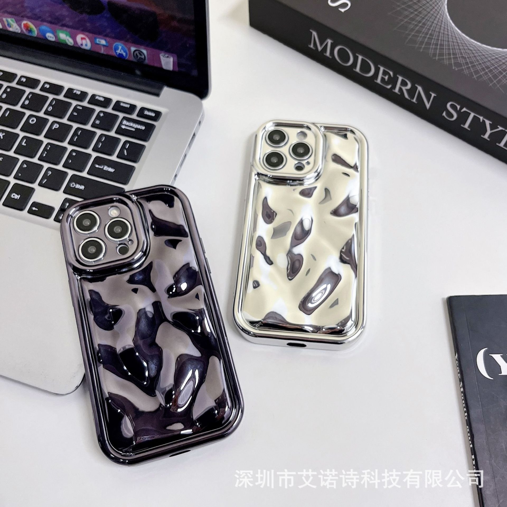 New style electroplated meteorite pattern mobile phone case solid color all-inclusive anti-drop phone case for iPhone 14 Pro Max