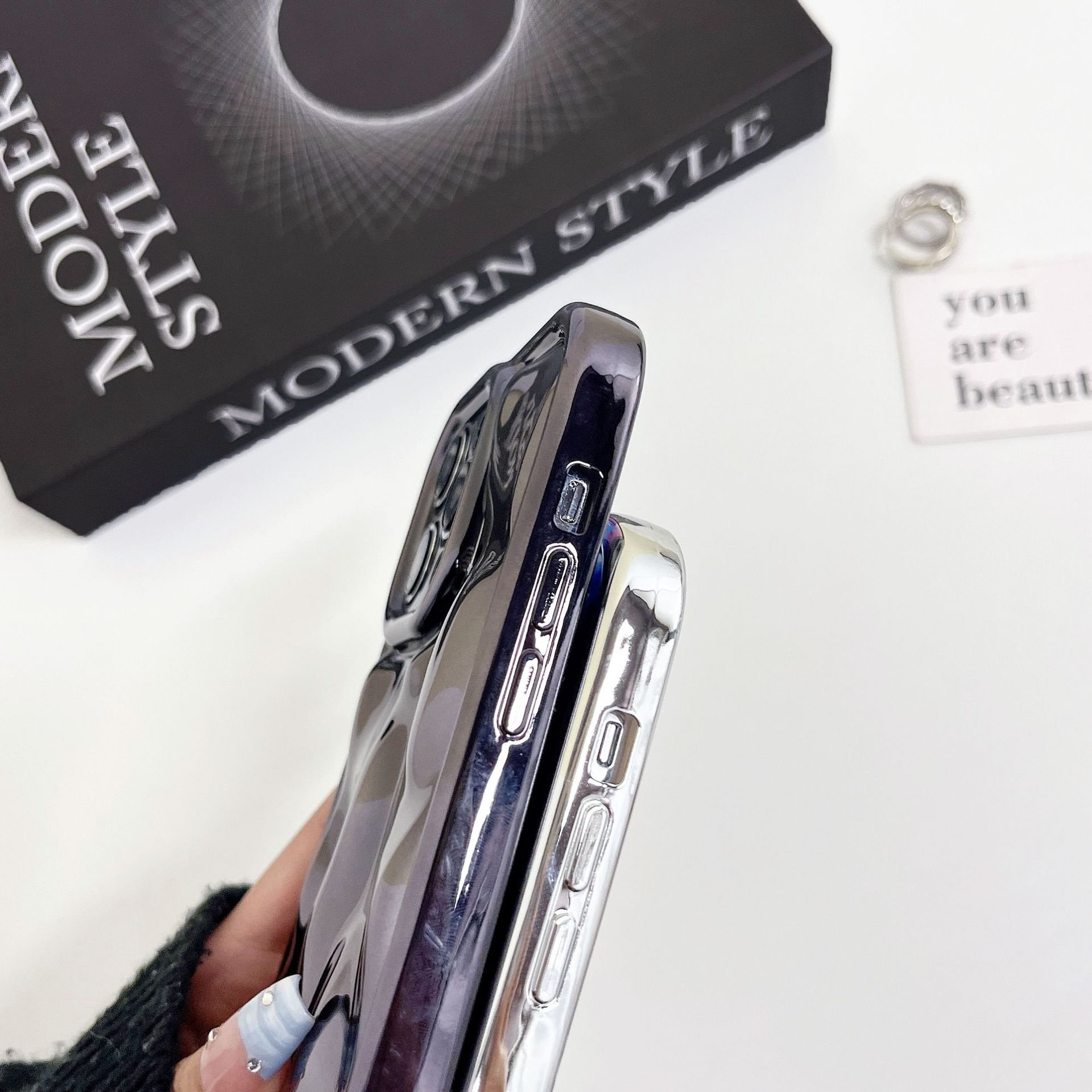 New style electroplated meteorite pattern mobile phone case solid color all-inclusive anti-drop phone case for iPhone 14 Pro Max