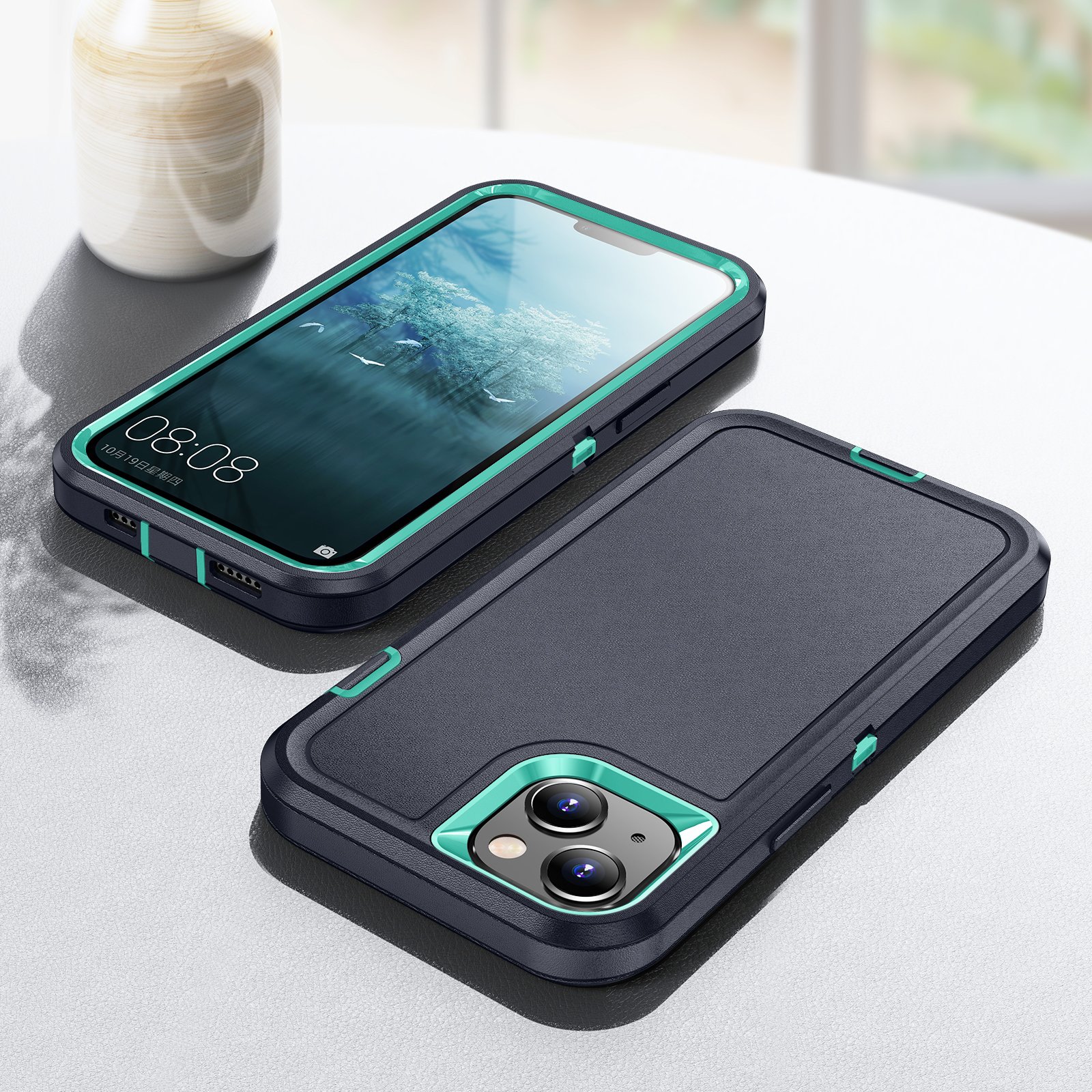 360 Full Protection Anti-fall 3 in 1 PC+TPU+PC Phone Case Cover for iPhone 16 15 14 13 12 11 Pro Max X XR
