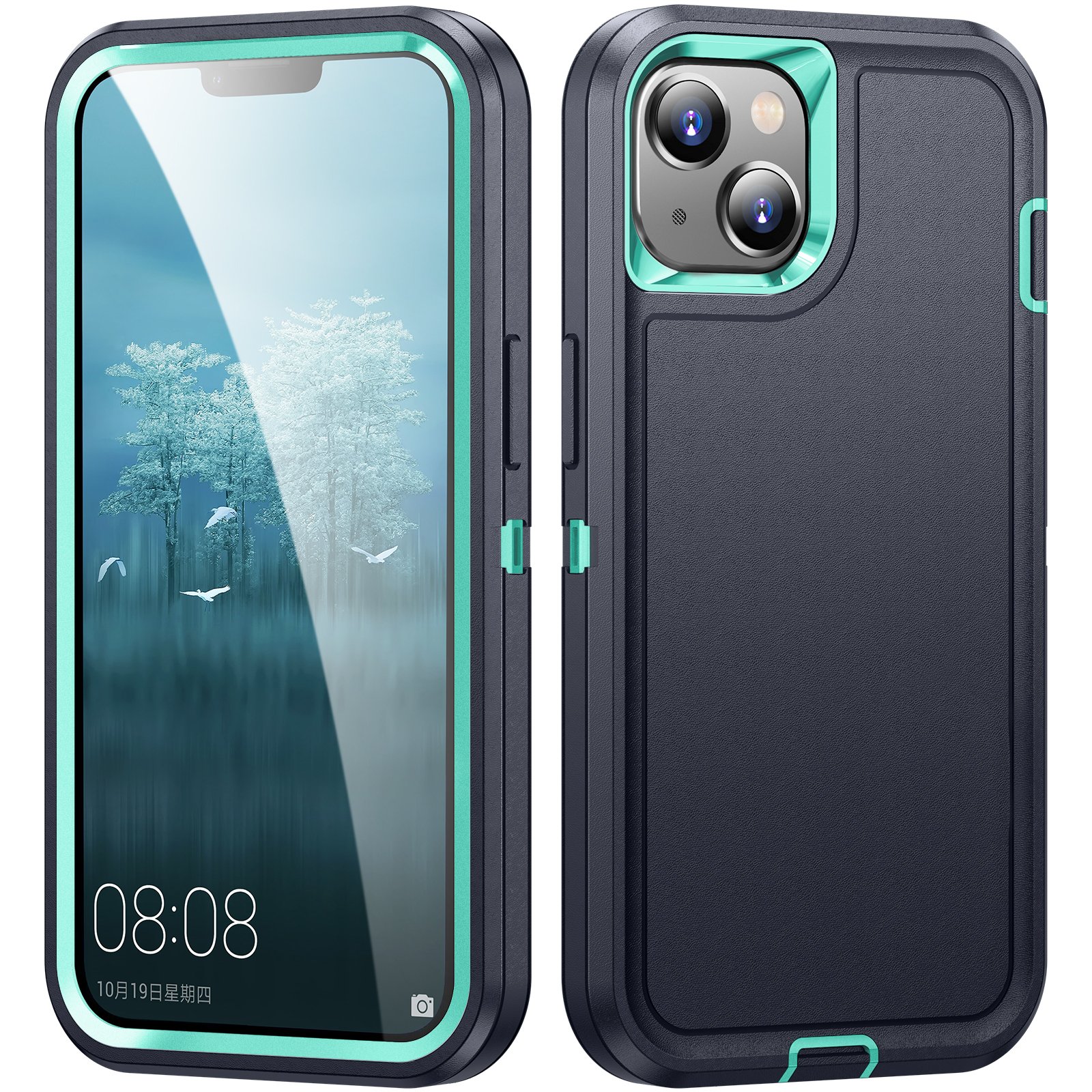 360 Full Protection Anti-fall 3 in 1 PC+TPU+PC Phone Case Cover for iPhone 16 15 14 13 12 11 Pro Max X XR