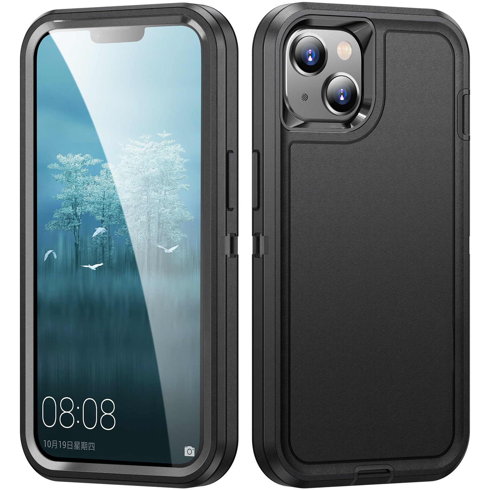 360 Full Protection Anti-fall 3 in 1 PC+TPU+PC Phone Case Cover for iPhone 16 15 14 13 12 11 Pro Max X XR
