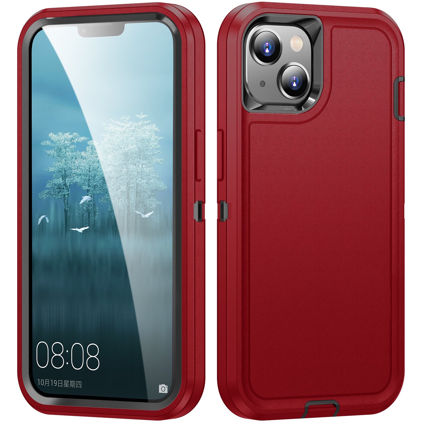 360 Full Protection Anti-fall 3 in 1 PC+TPU+PC Phone Case Cover for iPhone 16 15 14 13 12 11 Pro Max X XR