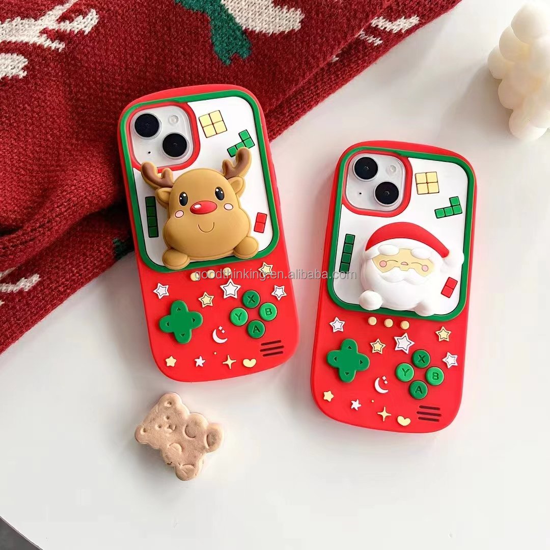 Christmas holiday gift smart phone protection cover customization design cute cartoon wholesale mobile phone case