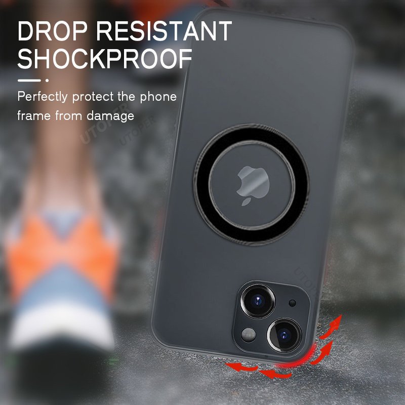 Luxury Matte Magnetic For Wireless Charge Back Phone Case For iPhone 14 13 11 12 Pro Max Shockproof Armor Cover