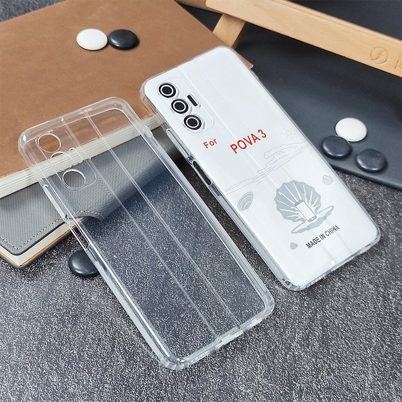 Soft Phone Case/cover Transparent for Tecno POVA 3 Opp Bag Tecno Pova 4 Pro Tecno Pova 2 Back Cover Transparent Clear 50 Pcs XYH