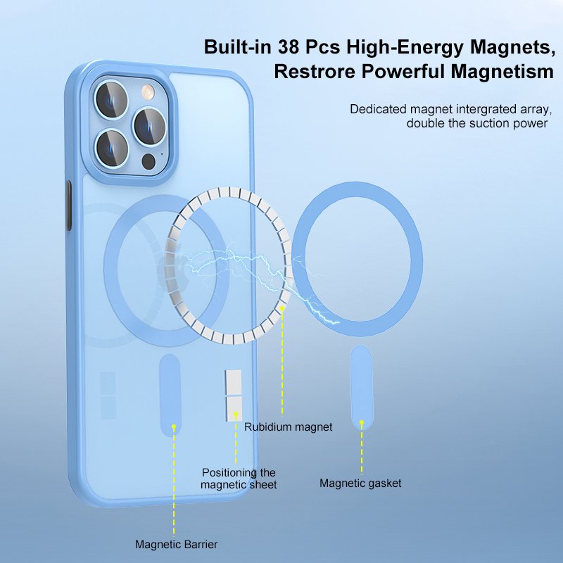 Wholesale Clear Wireless Charging Magnetic Acrylic Luxury Mobile Phone Case For iPhone 16 15 14 13 12 11 XS X XR 7 8 Back Cover