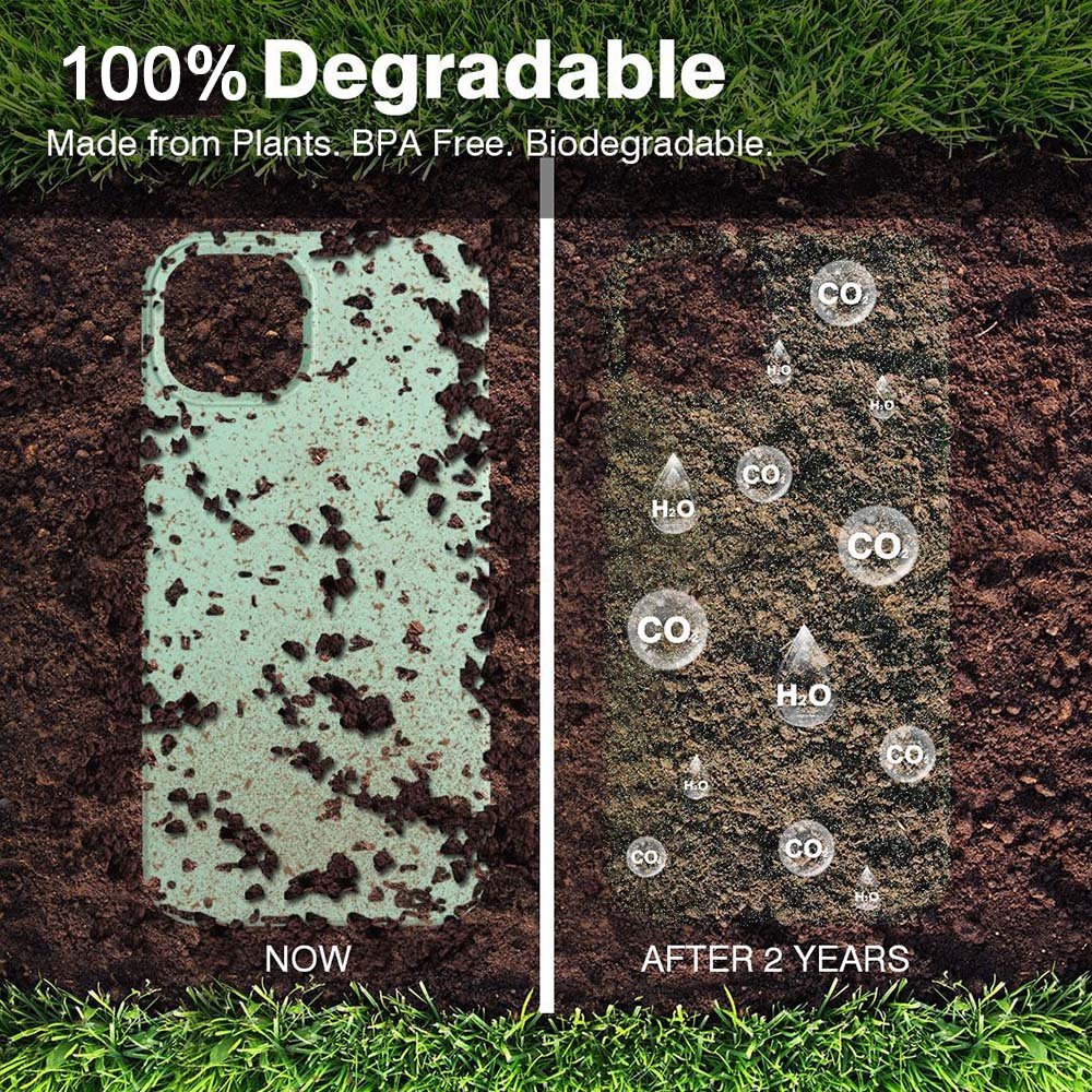 100% Mobile Phone Cover Compostable Eco Friendly Fully Biodegradable Phone Case For iPhone 14 13 12 Pro Max