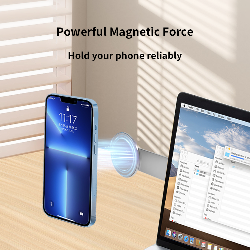 wholesale car screen mobile phone holder strong magnetic laptop side mount clip cellphone holder for magsafe tesla model 3
